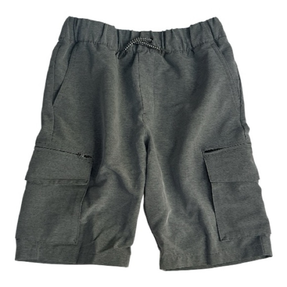 Falls Creek Boy’s Gray Pull On Cargo Shorts, Sz Large (10/12)
